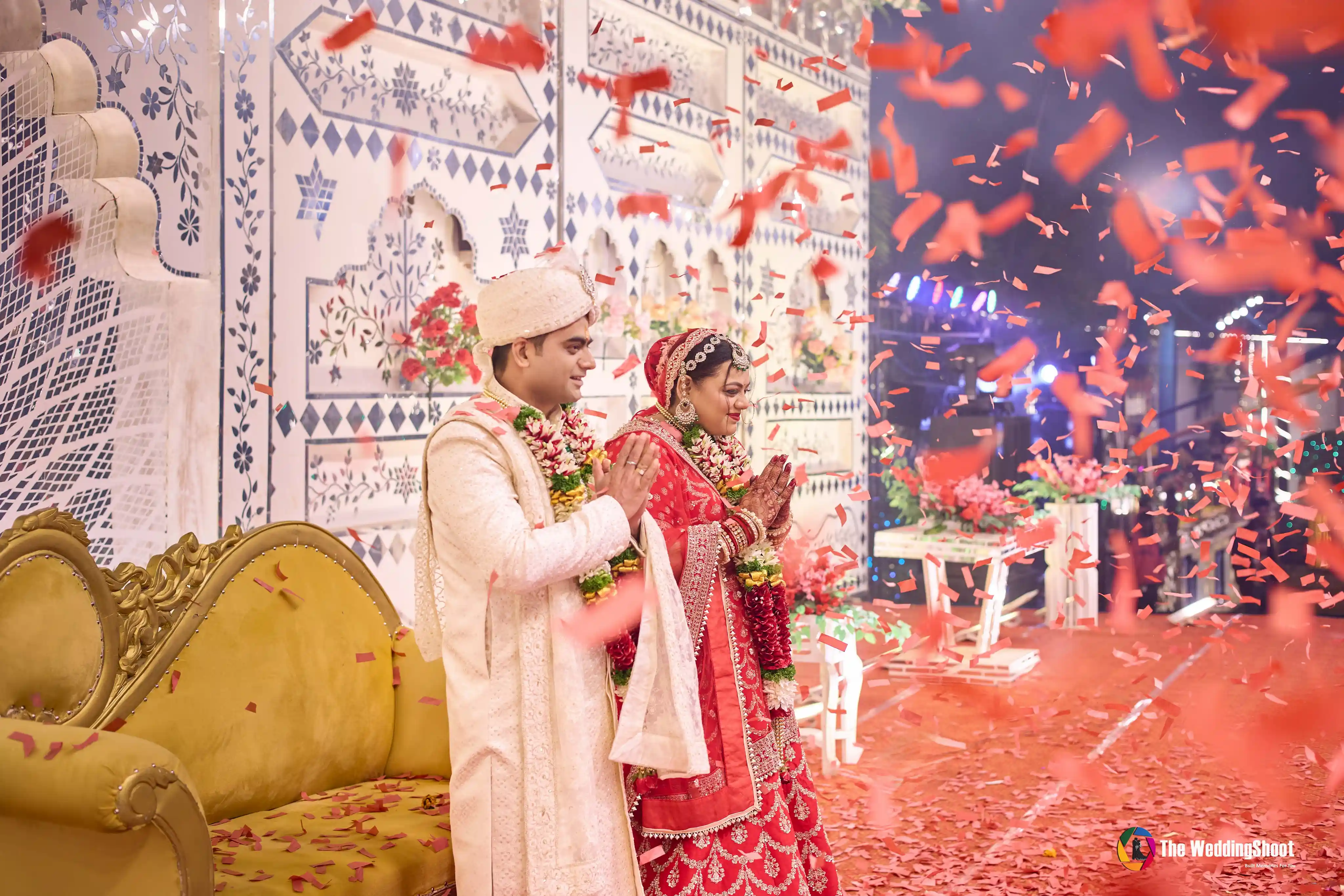 Varanasi wedding bridal portrait makeup ready by The WeddingShoot